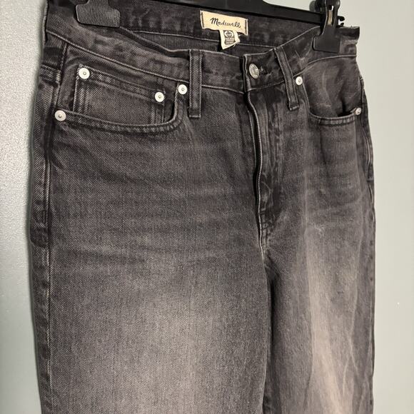 MADEWELL The Slougchy Boyjean Black Denim Jeans Pants Dark 26 - Picture 2 of 12